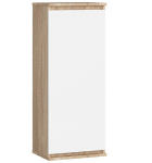 Vitrina-spintelė NORE CLP W40, ąžuolo spalvos/balta