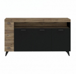 Komoda Intermeble Siena 4D, ruda/juoda