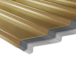 Polikarbonatinė danga MK PC Diamond Tile Effect, bronzinė, 0.9 x 4 m