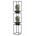 Metalinis gėlių stovas Loft, juodas, 134 cm