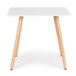 Stalas ModernHome KJSDT-01, baltas/rudas