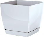 Baltas plastikinis vazonas Prosperplast Coubi Dukp120, 12x12x11 cm