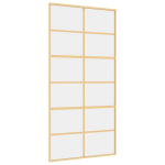 Stumdomos durys auksinės 102,5x205cm stiklas/aliuminis 155168