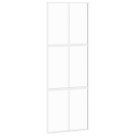 Stumdomos durys baltos 76x205cm grūdintas stiklas/aliuminis 155216