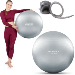 Gimnastikos kamuolys su pompa Neo Sport NS-951, 65 cm, pilkas
