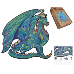 Medinė dėlio Fantasy puzzles Dragon XL, 600 d.