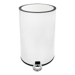 Orion &scaron;iuk&scaron;liadėžė, 6 l, &Scaron;iuk&scaron;liadėžė metalinas baltas su pedalu 6 l