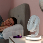Biuro ventiliatorius - InnovaGoods - FanLed - Įkraunamas - LED - Baltas