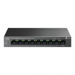 TP-Link LiteWave LS109P nevaldomas Fast Ethernet jungiklis su PoE, juodas, 9-portų, skirtas namų ir mažoms biuro tinklams