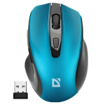 Belaidė optinė pelė Defender Prime MB-053, 1600 DPI, turkio spalvos