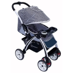 Sportinis vežimėlis Sunny Love su verčiama rankena, black/grey