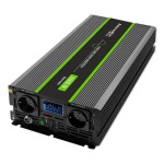 Qoltec Monolith įtampos keitiklis | 3000W | 6000W | 24V į 230V | gryna sinusinė banga | LCD