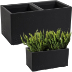 Gėlių lysvė KARO 800x400x400 ECO perdirbtas betonas - juoda LA936-04 LAMELA