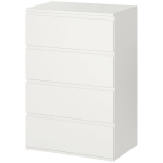 Komoda HomCom, balta, 55x33x80 cm