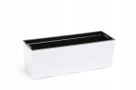 Balkono dėžutė vazonui + įdėklas 19x56cm Baltas