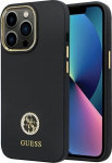 Guess dėklas Iphone 13 Pro Max 6,7" juodas Hc Silicone Logo Strass 4g