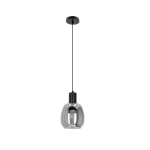 Pakabinamas &scaron;viestuvas Candellux Udin Small juodas 1x15W GU10 stiklinis gaubtas