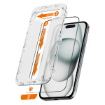 Grūdintas stiklas - CRONG - EasyShield 2 - iPhone 16 / iPhone 15 - 2 vnt. - Balta