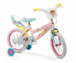 Vaiki&scaron;kas dviratis Tomisa Barbie 1665 16", rožinis/mėlynas