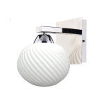 Sieninis &scaron;viestuvas Candellux Madryt Chrome E27 1x60W su baltu stiklo gaubtu