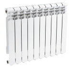 10 radiatorių rinkinys Baltas aliuminis radiatorius &bdquo;Power 70&ldquo;, 70 mm x 576 mm x 70 mm