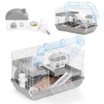 Cage for Hamster, Guinea Pig, Rodents with Full Equipment Petsi