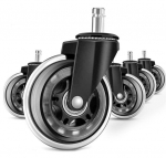 Biuro kėdės ratukai gumuoti kėdžių ratukai kėdėms 5vnt