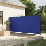 I&scaron;traukiama &scaron;oninė pertvara, mėlynos spalvos, 160x600cm