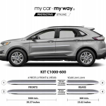 "Ford Edge" - SR &scaron;oninių durų CHROM apvadai