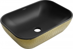 Praustuvas Mexen Rita Black Matt/Gold Pattern
