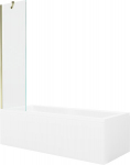 Vonia Mexen Cubik su apdaila ir stiklo sienele, 150x70 cm + 50 cm