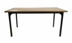 Stalas Vita, 140x80x75 cm, rudas/juodas