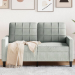 Dvivietė sofa, &scaron;viesiai pilkos spalvos, 120cm, aksomas