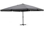 Lauko skėtis, 500 cm, kvadratinis, pilkas