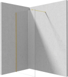 Walk-in du&scaron;o sienelė Deante Prizma, Brushed gold, 80x195 cm