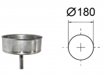 Kondensato nutekėjimas žemyn D-180 mm.