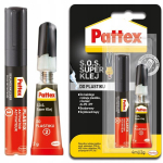 Super klijai plastikui Pattex, 2g + 4ml