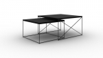 2-ių kavos staliukų komplektas ADRK Furniture Licco, juodas