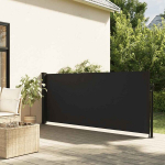 I&scaron;traukiama &scaron;oninė markizė, juodos spalvos, 100x500cm