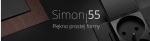 Jungiklis Simon 55, aliuminio matinis, 10ax, greitoji jungtis