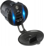 Įkrauklis automobiliui/motociklui su Usb-c, 18w Pd, 12-24v