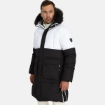 Huppa unisex pūkinė striukė ALASKA, balta-juoda