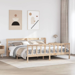 Lovos rėmas be čiužinio, 180x200cm, pu&scaron;ies medienos masyvas