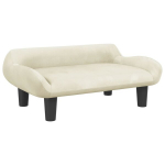 Vaiki&scaron;ka sofa, kreminės spalvos, 70x40x24cm, aksomas