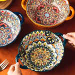 Bohemi&scaron;kas keraminis dubuo JT008, 19.4 cm, tamsiai žalia, 1 vnt., JT008 Tamsiai žalia