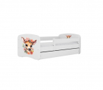 Vaiki&scaron;ka lova be stalčiaus su čiužiniu Kocot Kids BabyDreams White bambi 140x70 cm, balta