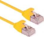 Roline Cat.6a F/utp Lsoh Patchcord, slim, geltonas, 0.5m