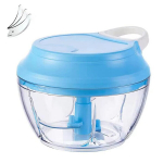 Virtuvės įrankiai, rankinis česnako smulkintuvas, ne&scaron;iojamasis greitasis pjaustytuvas mini virtuvės kombainas, blue