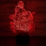 Stalinės lempos, Motociklų 3D Illusion Night Light žaislai | Namų dekoro LED lempa | Touch & Remote Control | 16 spalvų | Kalėdų ir gimtadienio dovana,