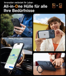 Torras Ostand Q1 pirmasis pasaulyje skirtas iphone 13 dėklui, iphone 14 dėklas, skirtas magsafe (nr. 1 magnetinė jėga, nematomas stovas, karinė apsauga) smūgiams atsparus mobiliojo telefono dėklas iphone 13 dėklas &bdquo;viskas viename&ldquo;, juodas